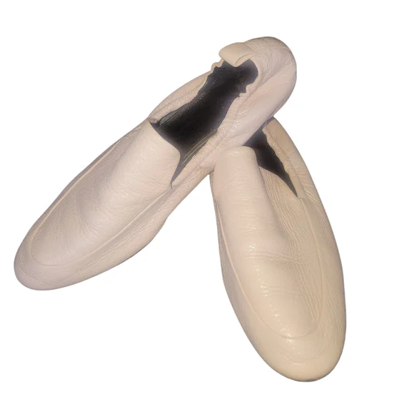 Lavin Paris Soft Pale Pink Lamb Leather Elasticized Pull Up Loafers 39 - Picture 10 of 10